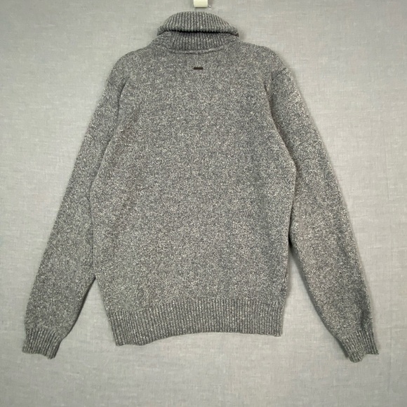 Point Zero Gold Cowl Neck Sweater Textured Knit Semi-Fit Size Large - Picture 2 of 8